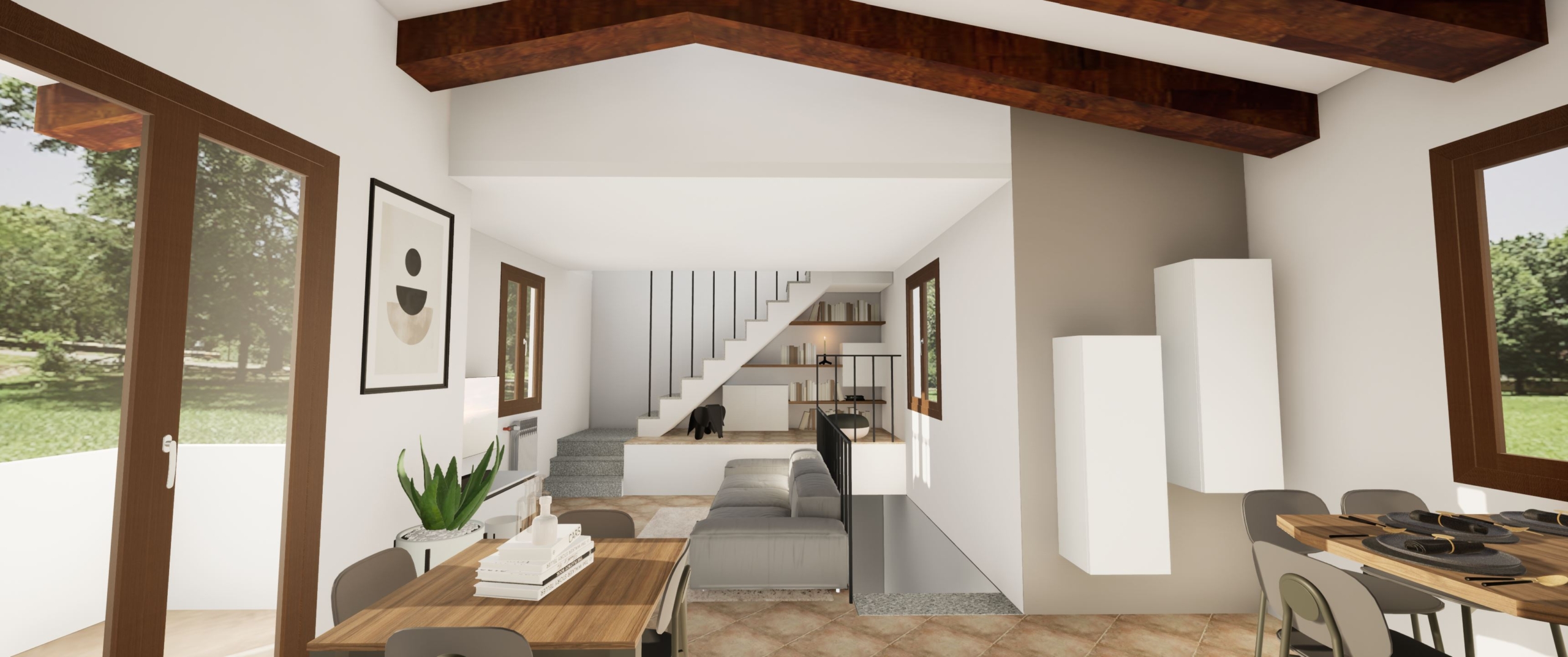 25b – Nuovo Arredamento Soggiorno – Appartamento Pioppe di Salvaro UN’OASI DI TRANQUILLITÁ | CON VISTA PANORAMICA