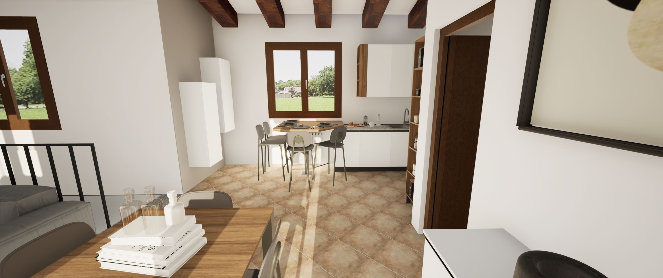 25c – Nuovo Arredamento Soggiorno Pranzo – Appartamento Pioppe di Salvaro UN’OASI DI TRANQUILLITÁ | CON VISTA PANORAMICA