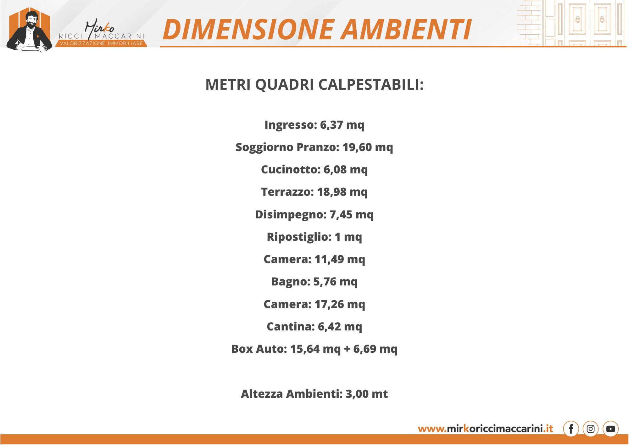 43 – Dimensione Ambienti e Metri Quadri Calpestabili – Appartamento Via Giovanni XXIII Ozzano dell_Emilia – Bologna UNA CASA DA SOGNO: UN’ESPLOSIONE DI GIOIA AL SOLE