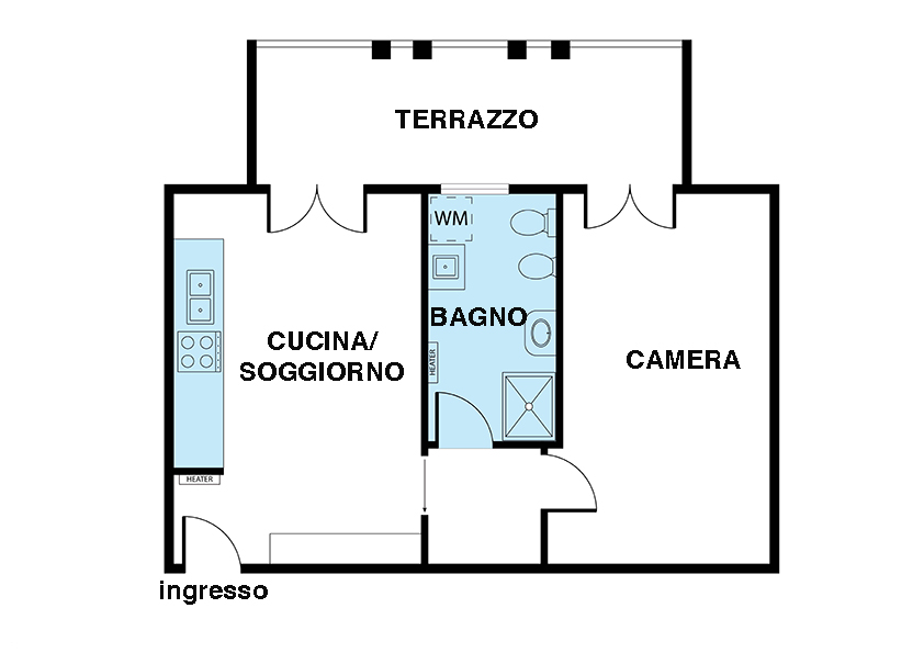 OPPORTUNITÁ UNICA: BILOCALE CON TERRAZZO !