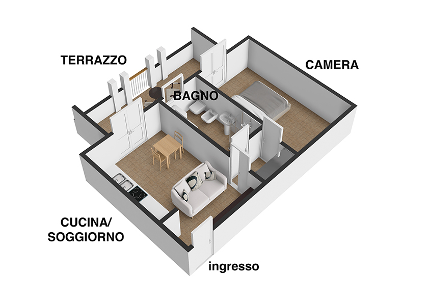 OPPORTUNITÁ UNICA: BILOCALE CON TERRAZZO !