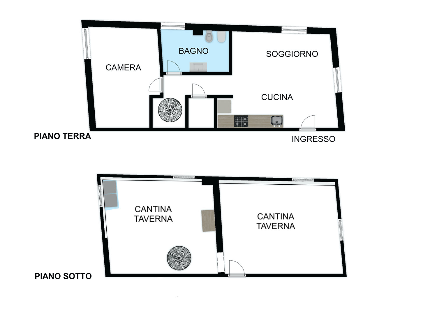 34 – Planimetria 2D – Appartamento Argelato Bologna APPARTAMENTO in RUSTICO RISTRUTTURATO | Ad ARGELATO, BOLOGNA