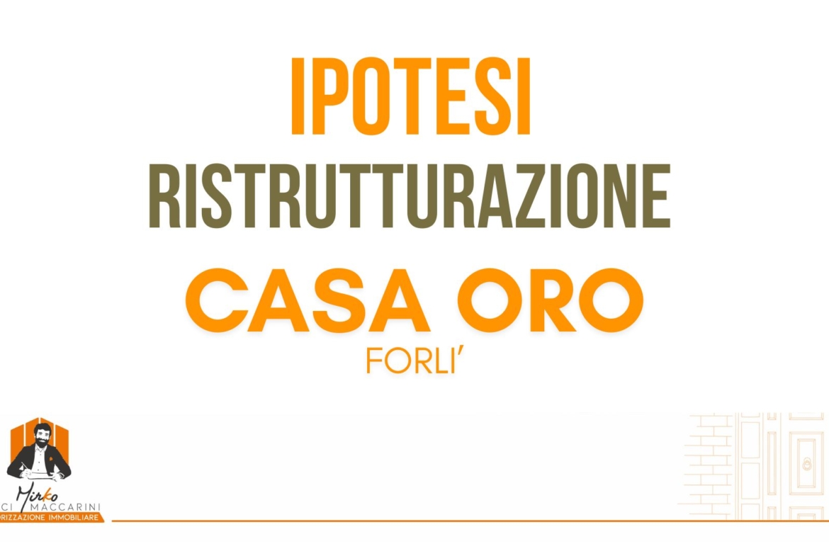 CASA ORO – APPARTAMENTO in VENDITA di 94 mq | 2 CAMERE, BAGNO e GARAGE di 26 mq |  FORLÌ