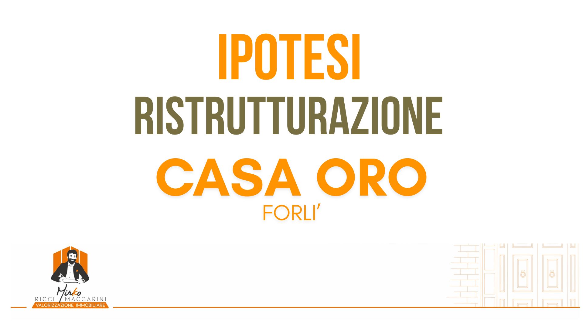 CASA ORO – APPARTAMENTO in VENDITA di 94 mq | 2 CAMERE, BAGNO e GARAGE di 26 mq |  FORLÌ