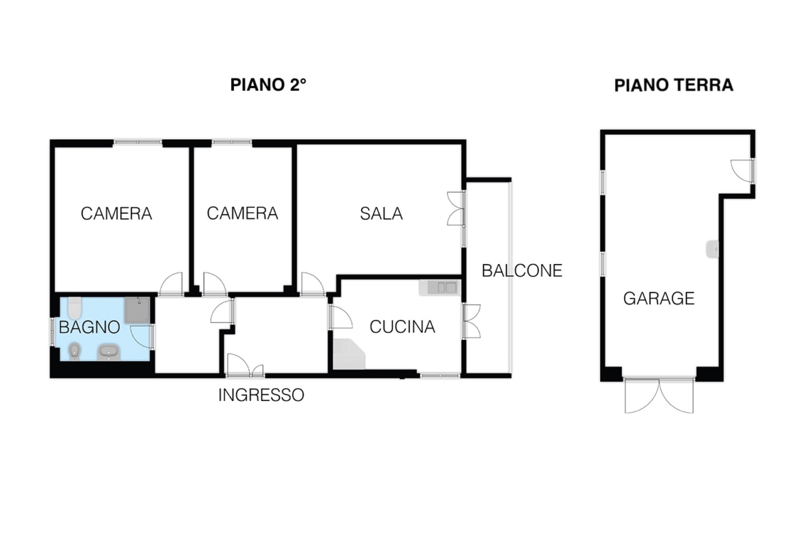 CASA ORO – APPARTAMENTO in VENDITA di 94 mq | 2 CAMERE, BAGNO e GARAGE di 26 mq |  FORLÌ
