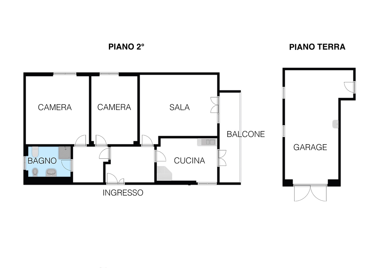 CASA ORO – APPARTAMENTO in VENDITA di 94 mq | 2 CAMERE, BAGNO e GARAGE di 26 mq |  FORLÌ