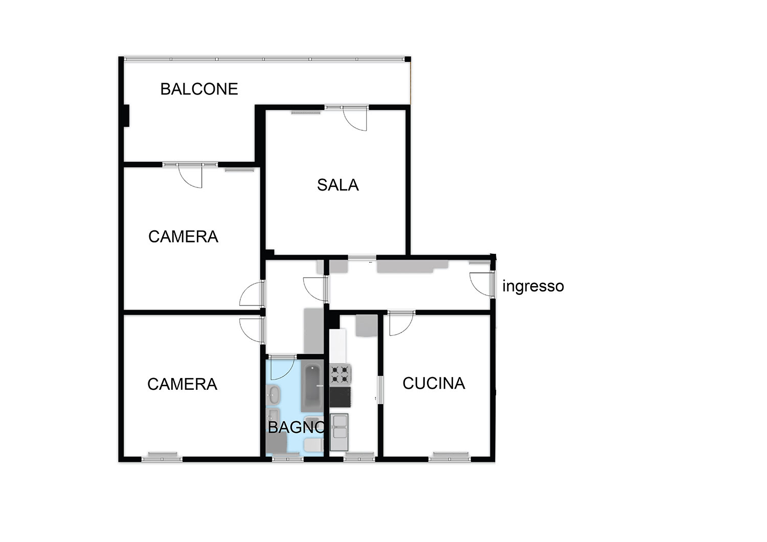 QUADRILOCALE in VENDITA a VILLANOVA di CASTENASO con TERRAZZA ABITABILE, ASCENSORE e GARAGE