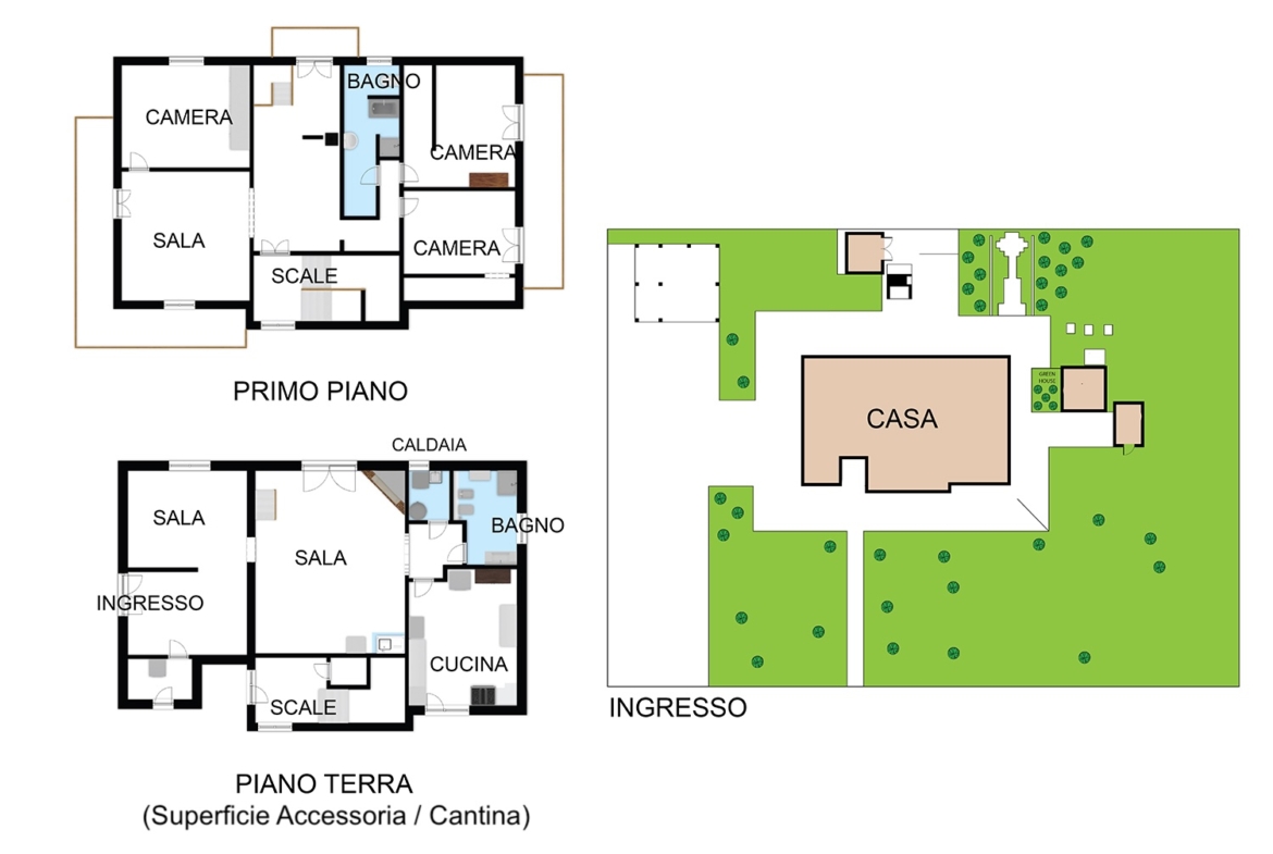 PORZIONE di VILLA in VENDITA con GIARDINO PRIVATO | MAGIONE, CASTEL SAN PIETRO TERME