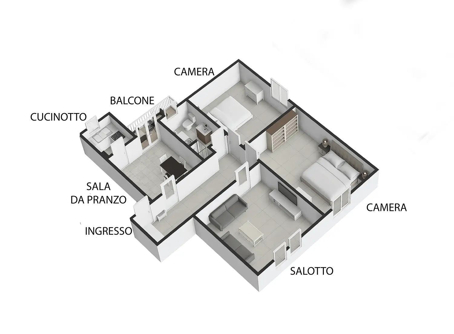 QUADRILOCALE in VENDITA a BOLOGNA ZONA STADIO: 92 mq, 2 CAMERE e ULTIMO PIANO