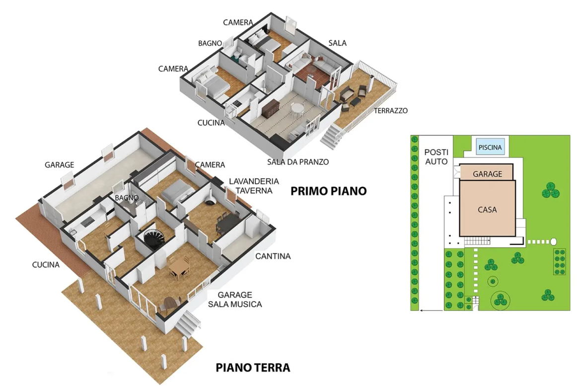 VILLA/CASA INDIPENDENTE in VENDITA a SAN GABRIELE DI BARICELLA | GIARDINO PRIVATO di 850MQ e PISCINA